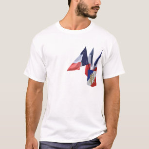 T-shirt Pièce en t française de drapeau