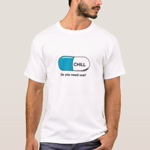 T-shirt Pièce en t froide de mâle de pilule