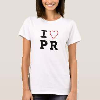 T-shirt Pièce en t girly de TPR "je P.R. de coeur "