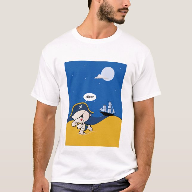 T-shirt Pièce en t graphique de pirate pour des enfants (Devant)