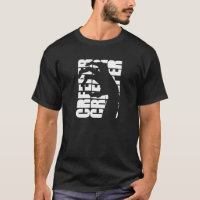 Pièce en t graphique de plante grimpante - noir -