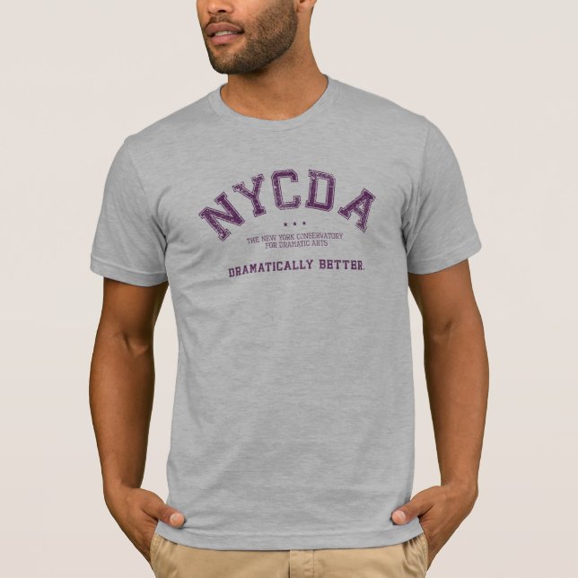 T-shirt Pièce en t grise d'hommes de NYCDA Heather (Devant)