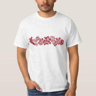 T-shirt Pièce en t hawaïenne de bande de ketmie de Pareau