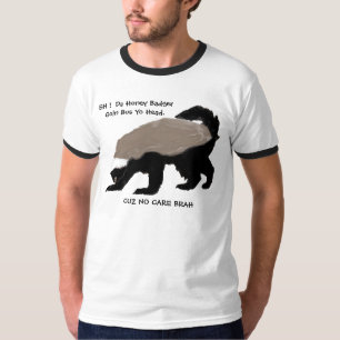 T-shirt Pièce en t hawaïenne de blaireau de miel d'anglais