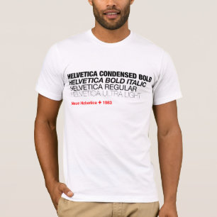 T-shirt Pièce en t helvetica de variations de Neue