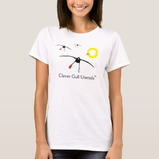 T-shirt Pièce en t intelligente d'ustensiles de mouette