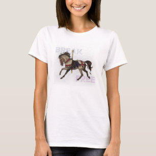 T-shirt Pièce en t libre de cheval de carrousel de
