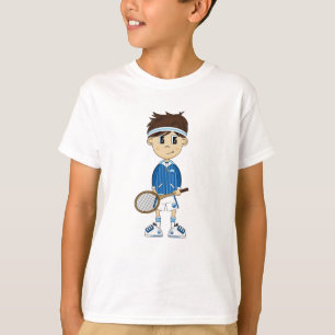 T-shirt Pièce en t mignonne de garçon de tennis
