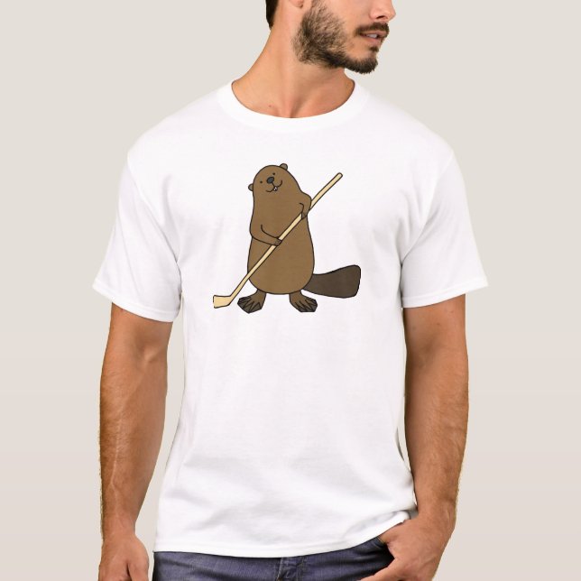 T-shirt Pièce en t mignonne drôle d'animal de castor de (Devant)