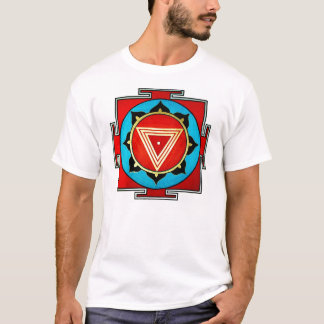 T-shirt Pièce en t multicolore blanche de Kali Yantra