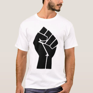 T-shirt Pièce en t noire de poing