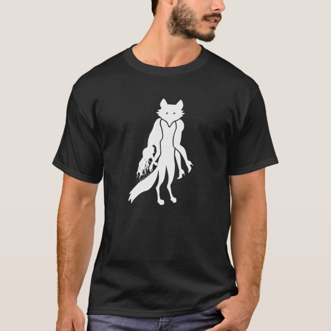 T-shirt PIÈCE EN T NOIRE de S d'HOMMES de RENARD de (Devant)