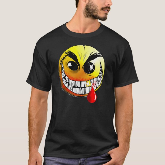 T-shirt Pièce en t noire de tueur (Devant)