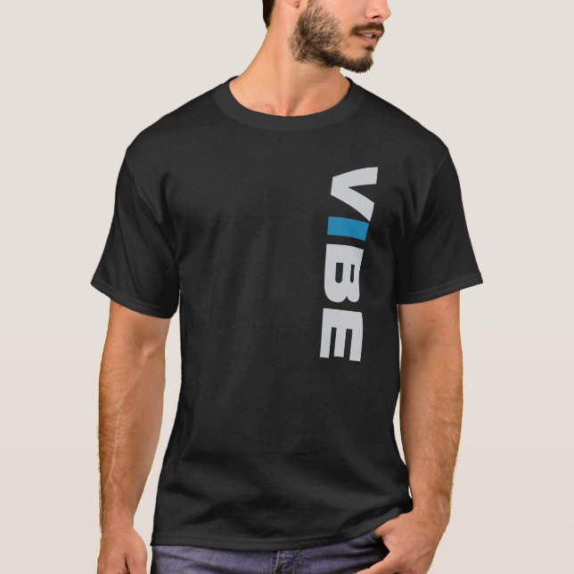 T-shirt Pièce en t (noire) de VIBE - avant+dos (Devant)