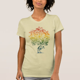 T-shirt Pièce en t organique d'image d'Arme à feu-Arbre