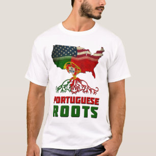 T-shirt Pièce en t portugaise américaine de racines
