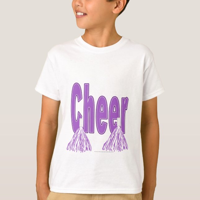 T-shirt Pièce en t pourpre d'enfants d'acclamation (Devant)