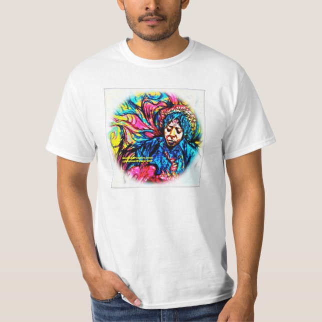 T-shirt Pièce en t psychédélique par blanc de F.Bizo (Devant)
