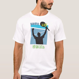 T-shirt Pièce en t réglée de tennis de match de jeu