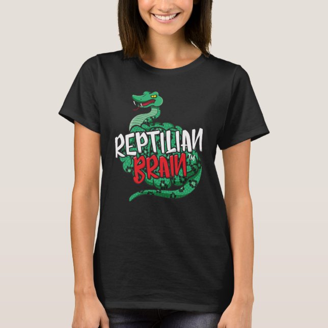 T-shirt Pièce en t reptile de cerveau (Devant)