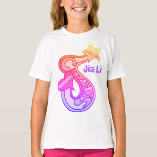 T-shirt Pièce en t rêveuse Jia Li de logo de gymnastique