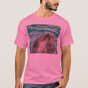 T-shirt Pièce en t rose de dauphins