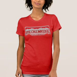 T-shirt Pièce en t rouge de plaque minéralogique de dame
