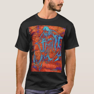 T-shirt Pièce en t samouraï japonaise de beaux-arts