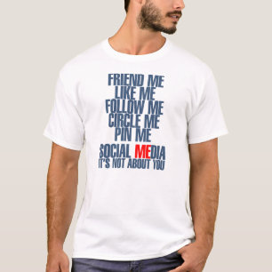 T-shirt Pièce en t sociale des médias des hommes - lumi