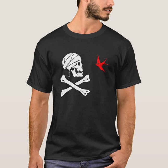 T-shirt Pièce en t transparente de moineau de pirate (Devant)