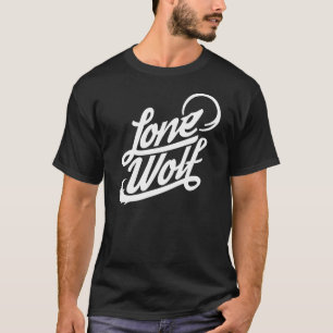 T-shirt Pièce en t typographique de loup solitaire
