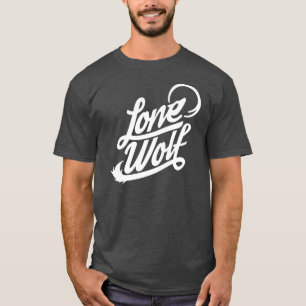 T-shirt Pièce en t typographique de loup solitaire