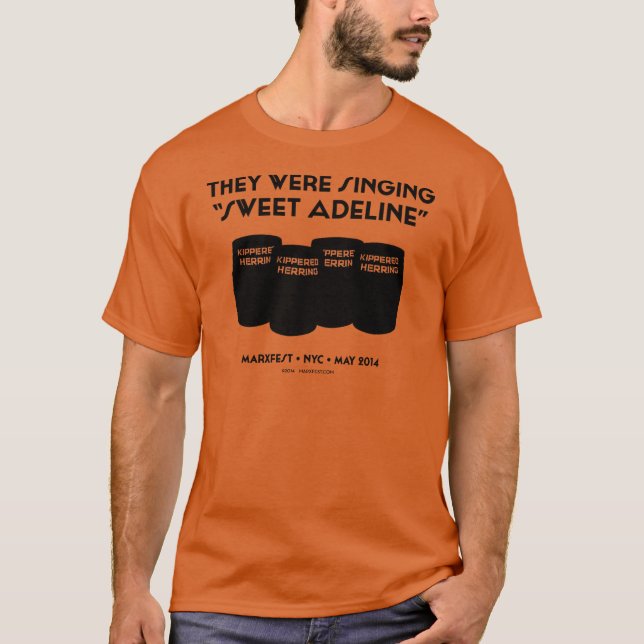 T-shirt Pièce en t unisexe "d'Adeline douce" (orange du (Devant)