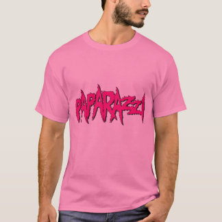 T-shirt Pièce en t unisexe rose de graphique de paparazzi