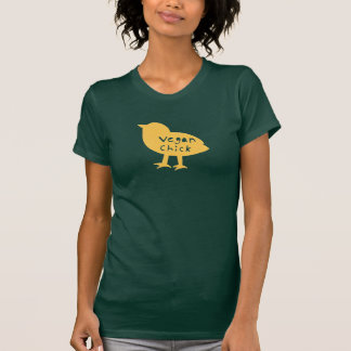 T-shirt Pièce en t végétalienne de Camo de poussin (jaune)