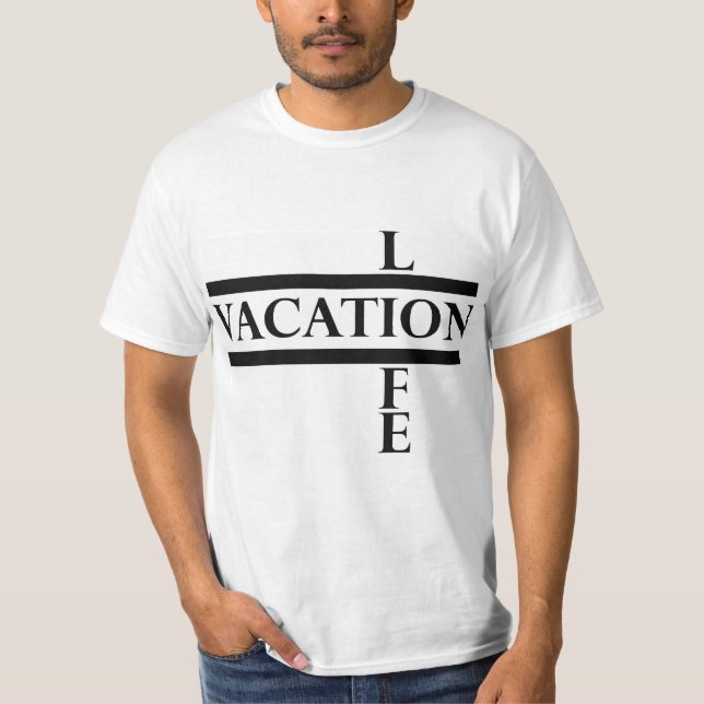 T-shirt Pièce en t verticale de la vie (Devant)