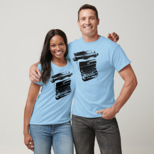 T-shirt Pièce en t vintage de style de la machine à écr