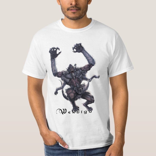T-shirt Pièce en t Wendigo de monstre (Devant)