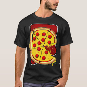 T-shirt Pièce manquante Pizza Slice Couple Correspondant V