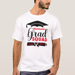T-shirt Pièce noire et rouge Personnalisée Mens White Gr
