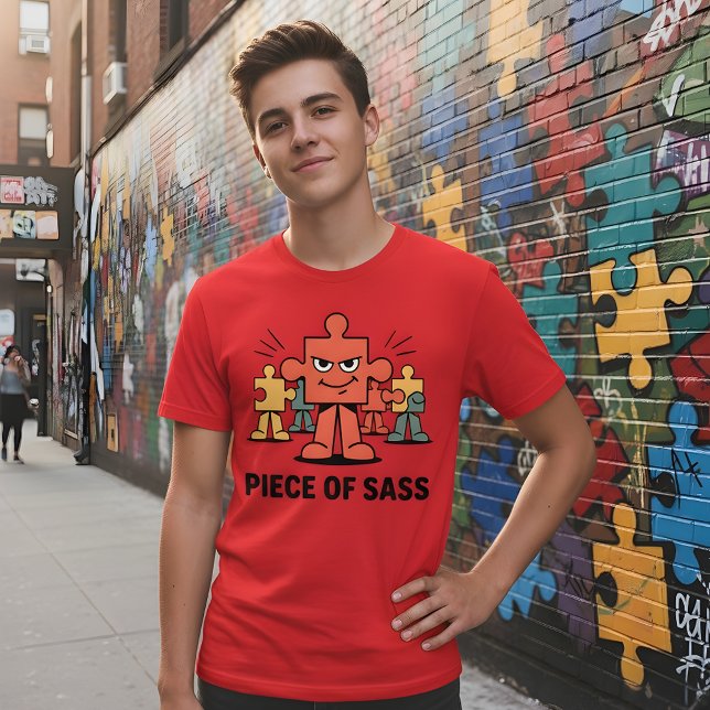 T-shirt Piece of Sass – Funny Puzzle Character Design (Créateur téléchargé)