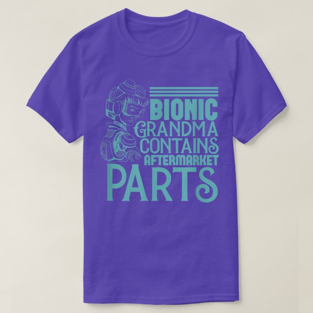 T-shirt Pièces d'après-marché de grand-mère bionique genou (Design devant)