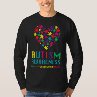 T-shirt Pièces de puzzle de cœur de la Journée mondiale de