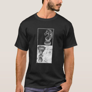 T-shirt Pièces d'échecs Chevalier Jeu Jeu Jeu Joueur Grand