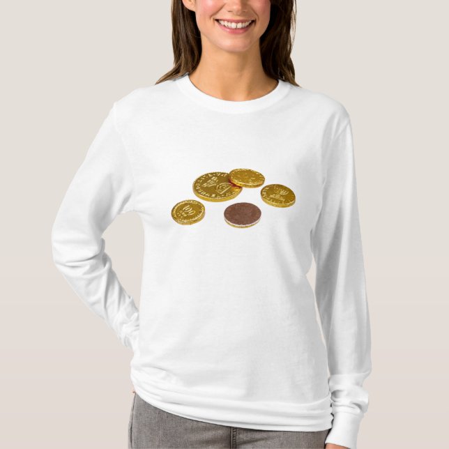 T-shirt Pièces d'or de chocolat (Devant)