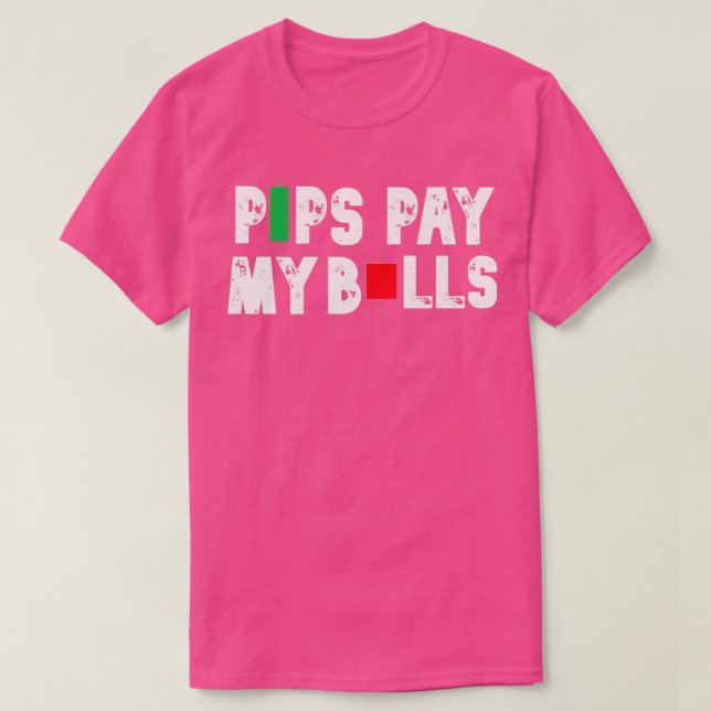 T-shirt Pièces Forex Trader Payer Mes factures (Design devant)