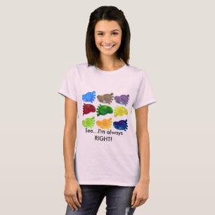 T-shirt Pied droit coloré Art & Citation femmes