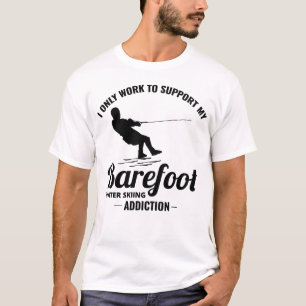 T-shirt Pied pieds nus ski nautique Motorboat