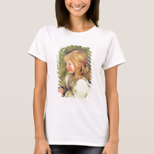 T-shirt Pierre A Renoir Child in White Shirt Reading