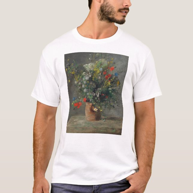 T-shirt Pierre-Auguste Renoir - Fleurs dans un Vase 1866 (Devant)